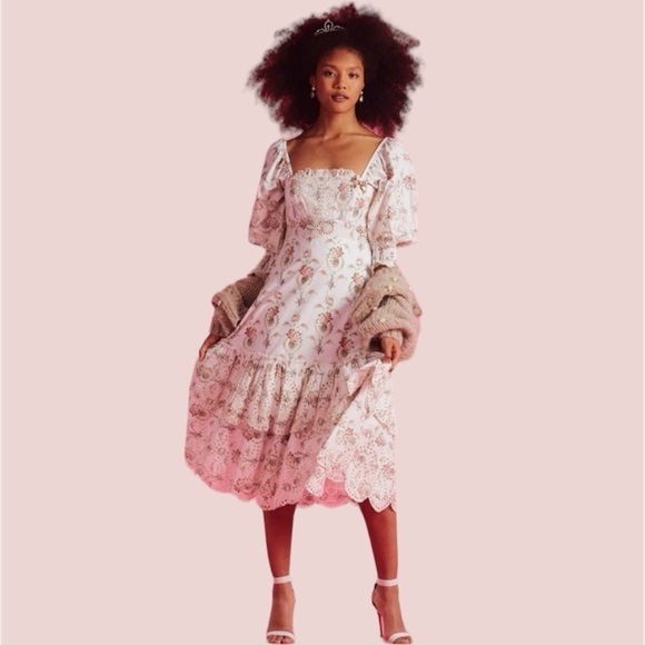 LoveShackFancy Toulon Eyelet Ruffle Dress NWT - Picture 7 of 16